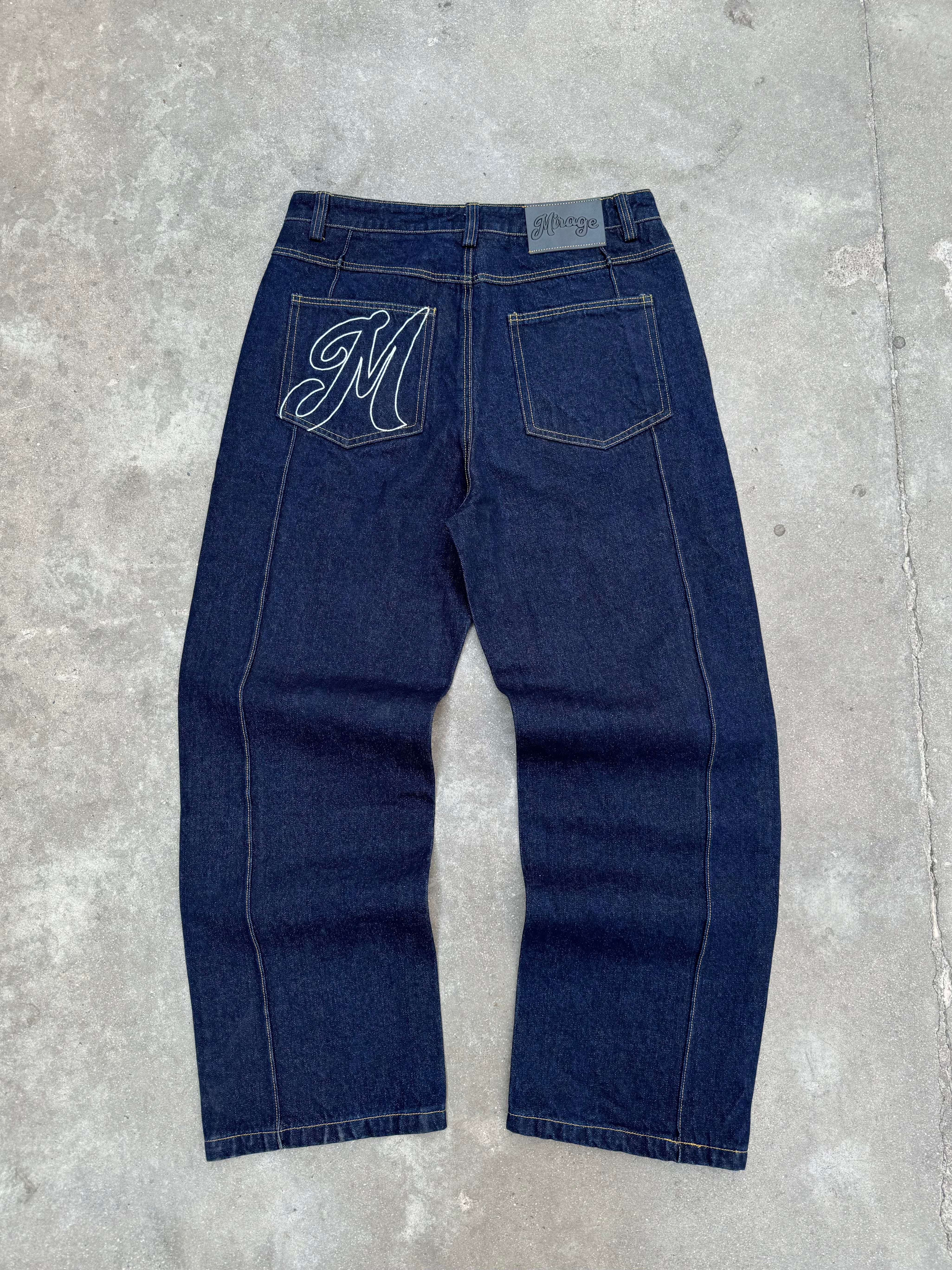 BLUE RAW DENIM PANT MIRAGE