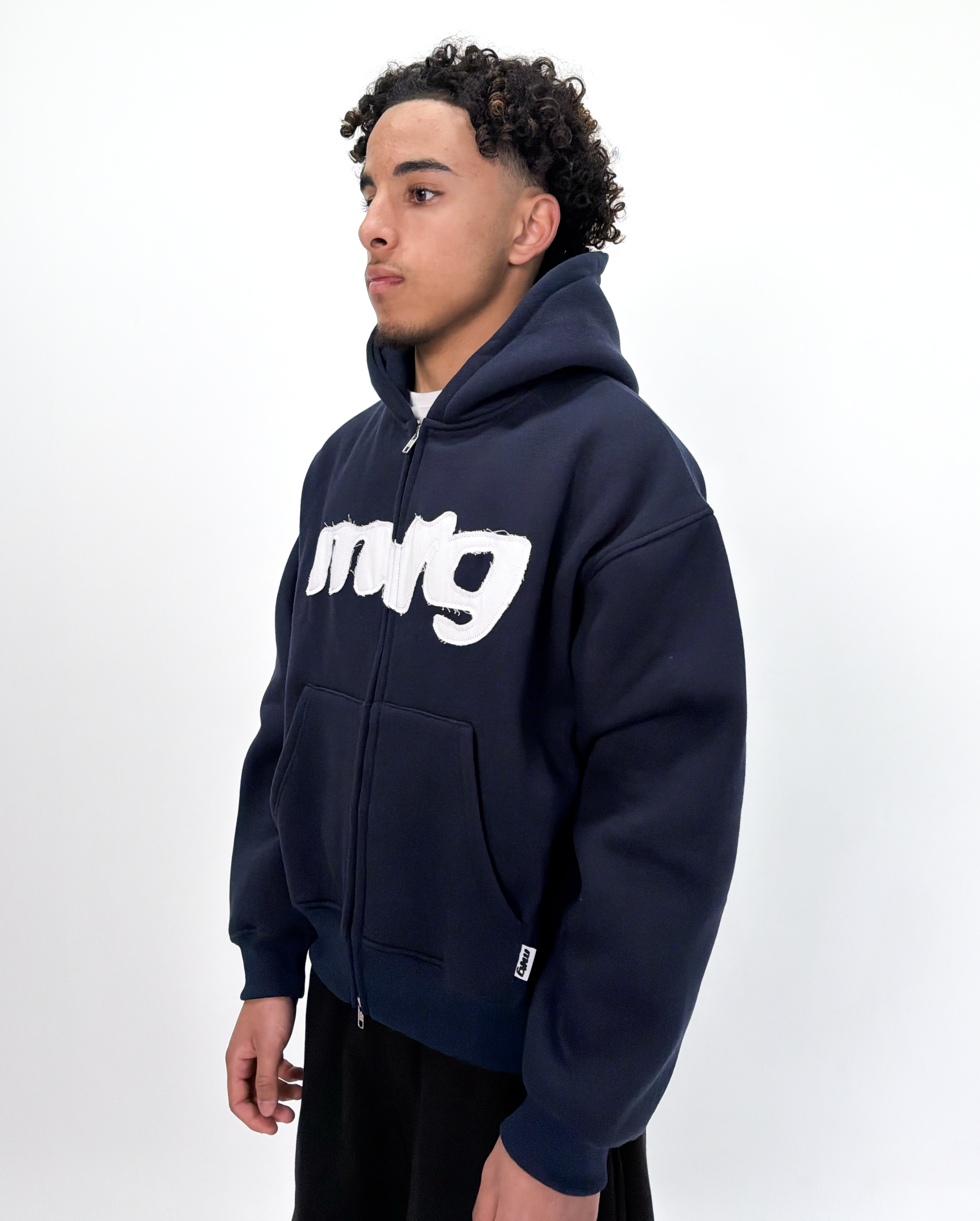 SWEAT ZIP BLEU MARINE
