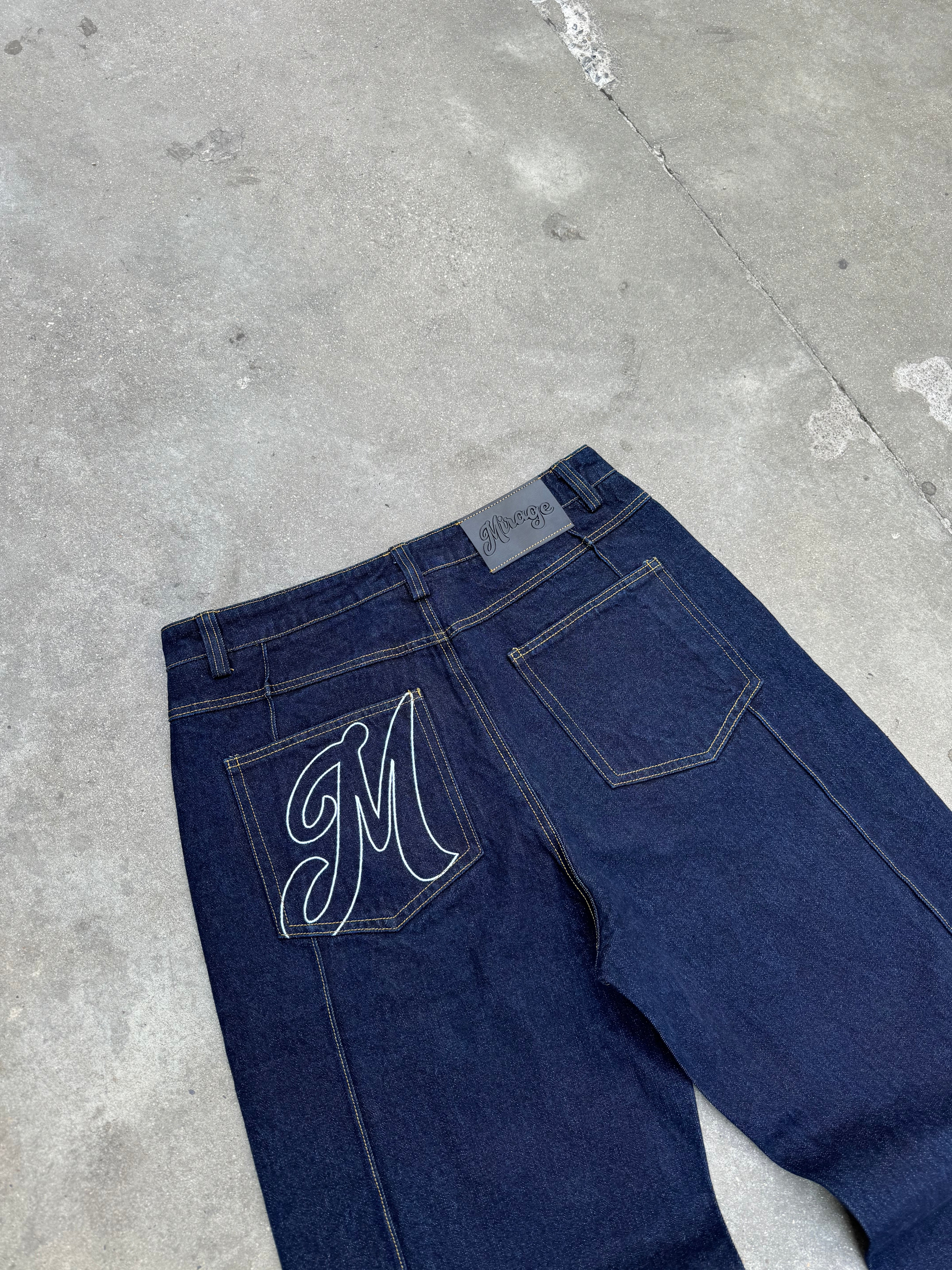 BLUE RAW DENIM PANT MIRAGE