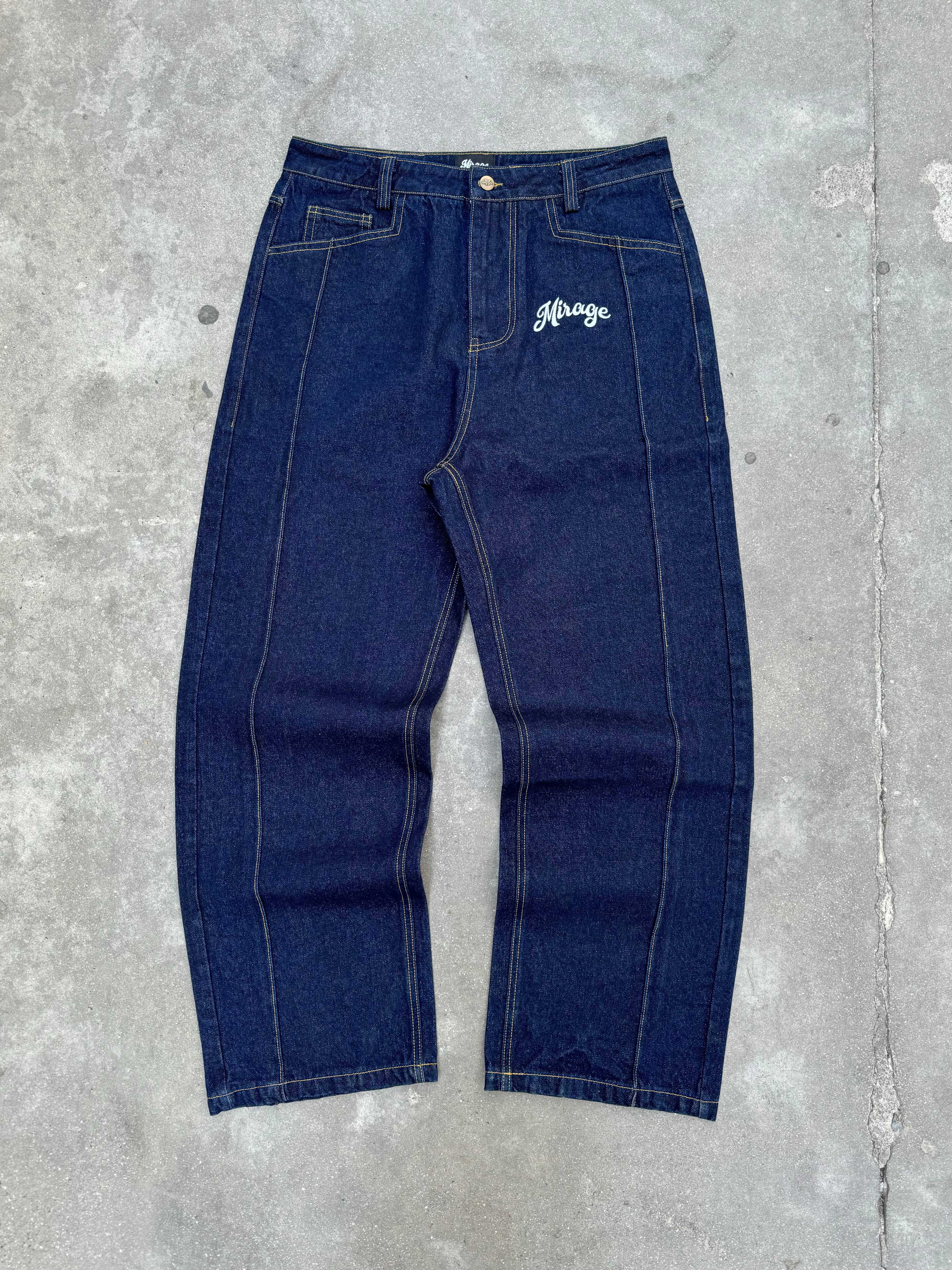 BLUE RAW DENIM PANT MIRAGE