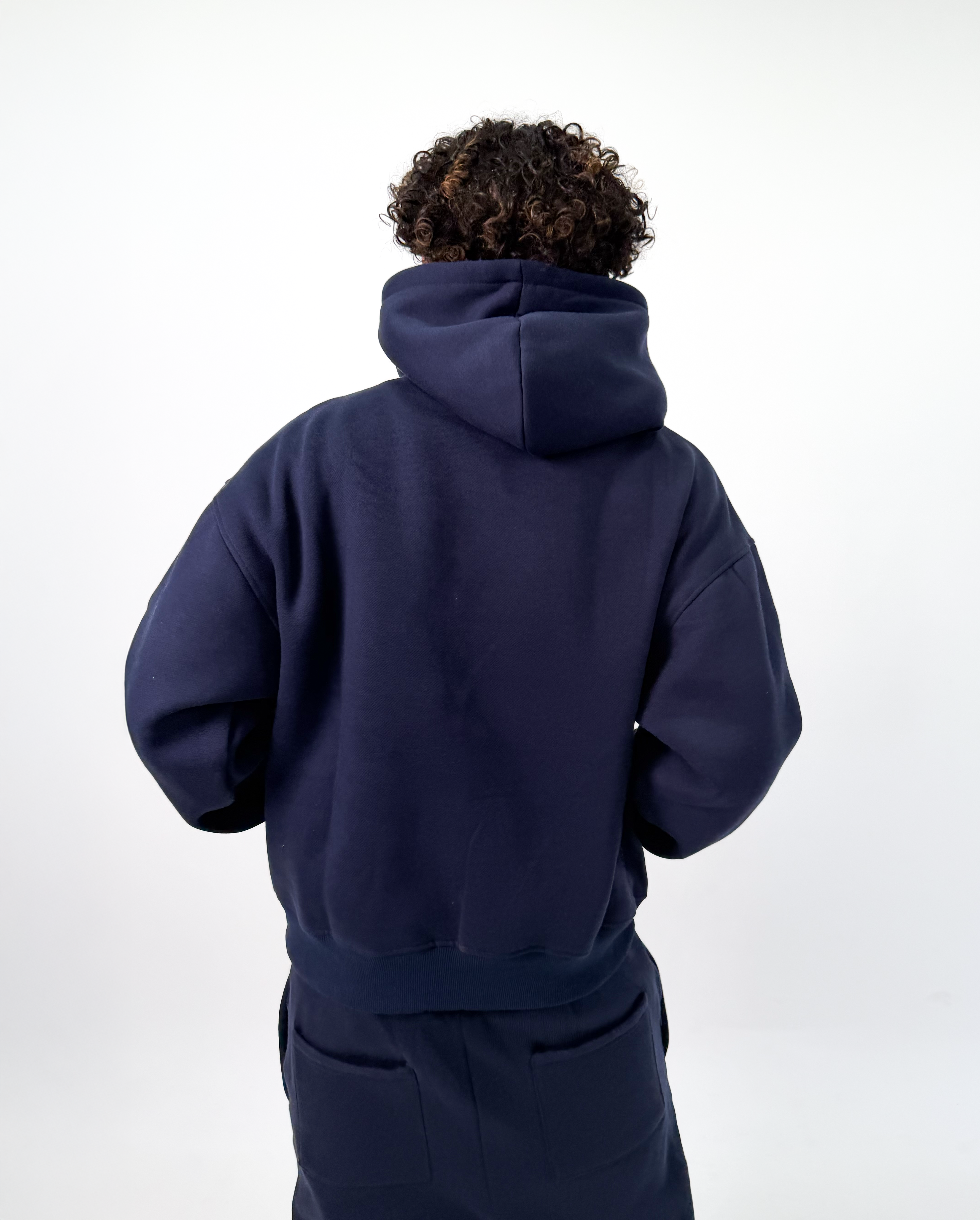 SWEAT ZIP BLEU MARINE